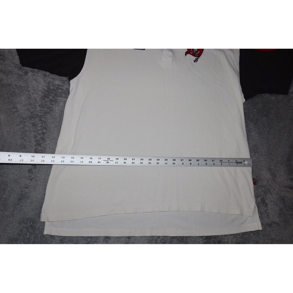 VTG 90s Buccaneers Adidas NFL Pro Line Authentic Men's SZ XL Short Sleeve Polo - Picture 5 of 16